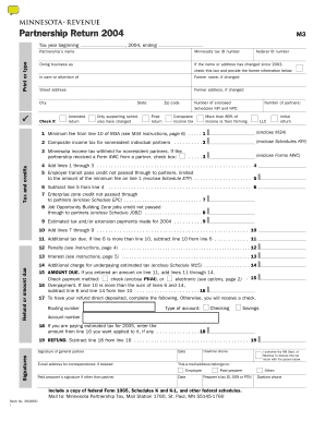 M3, Partnership Return Minnesota Department of Revenue Revenue State Mn  Form