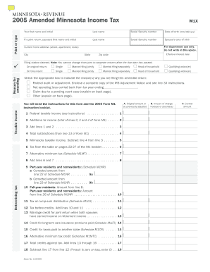 M1X, Amended Income Tax Return Use This Form to Report Policies Purchased in Revenue State Mn