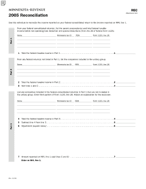 REC, Reconciliation Use This Form to Report Policies Purchased in Revenue State Mn