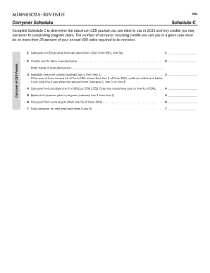 Carryover Schedule  Form