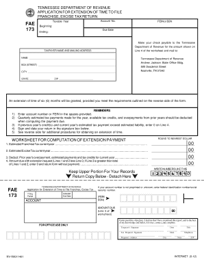 Tn Fae 173  Form