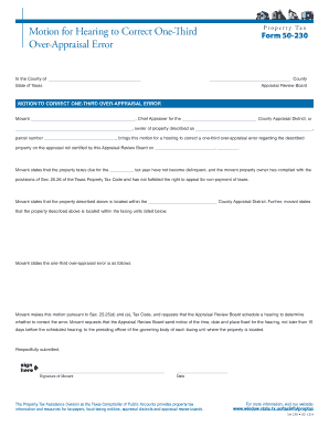 How to Fill Out Form 50 230