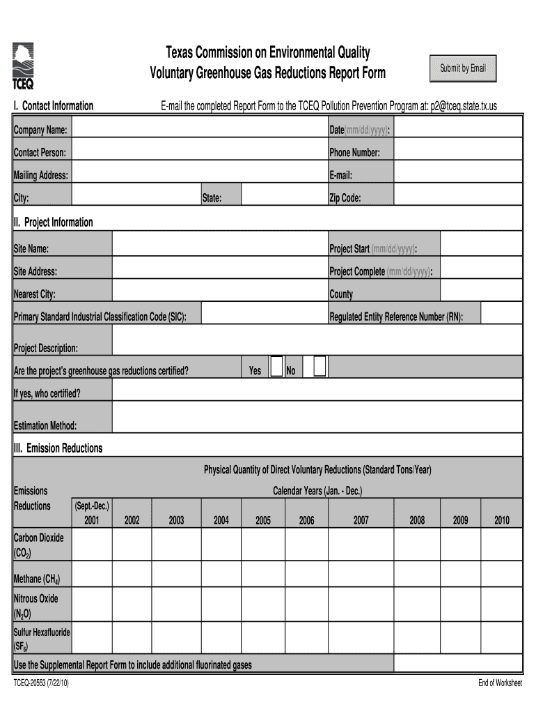 Voluntary Actions Report Form PDF TCEQ E Services Tceq Texas