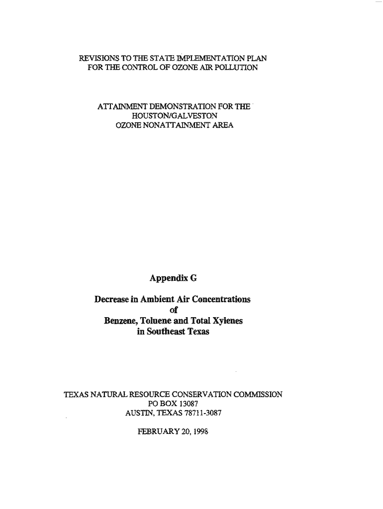 Texas SIP Revisions Texas Commission on Environmental Quality Tceq Texas  Form