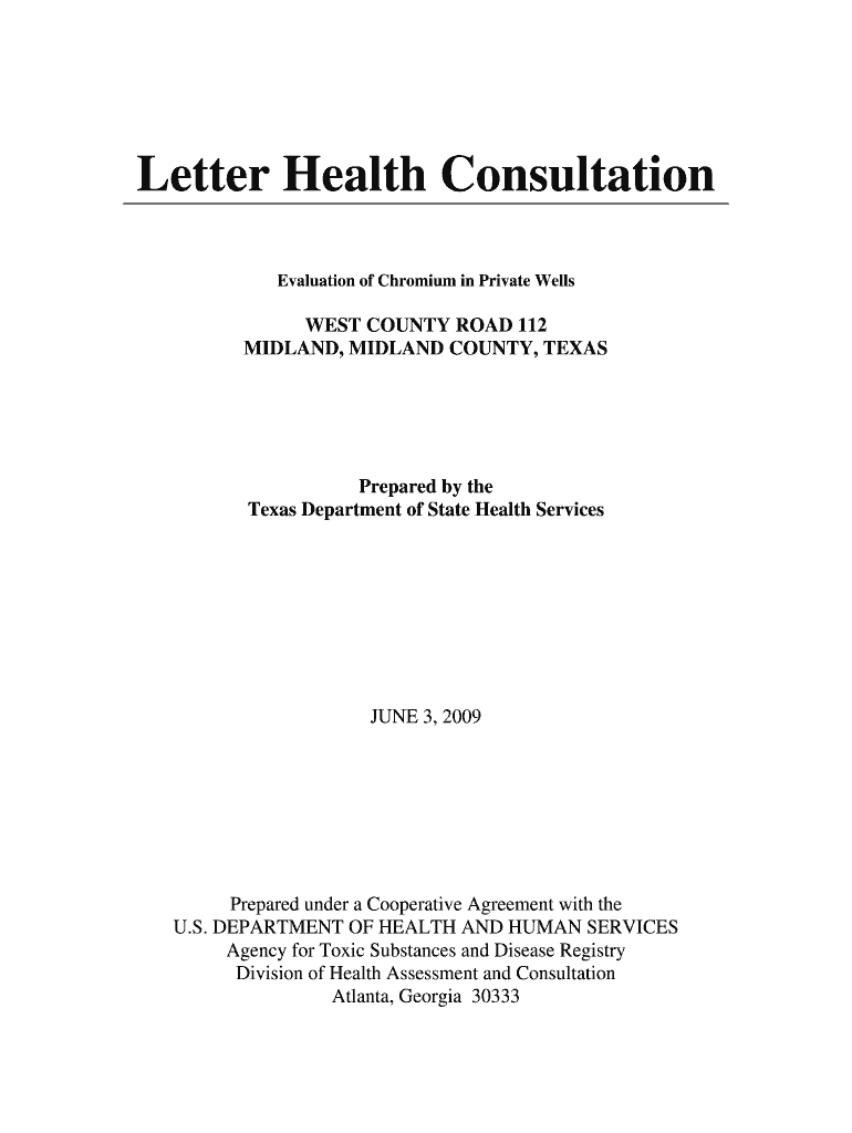 Letter Health Consultation Tceq Texas  Form
