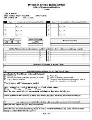 Incident Report Form Example Filled Out