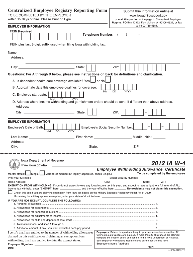 Get and Sign Iowa Form 2012