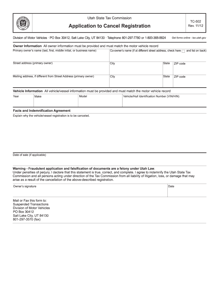 Utah Dmv Forms