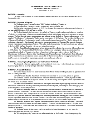 Utah Provider Code of Conduct Posting  Form
