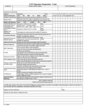 Ust Operator Inspection Form