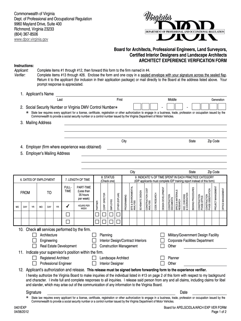  Dpor on Line Form 2012-2024