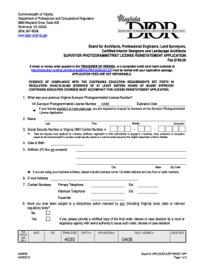 Dpor Fillable PDF  Form