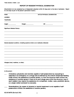 Vdss Model Form Alf