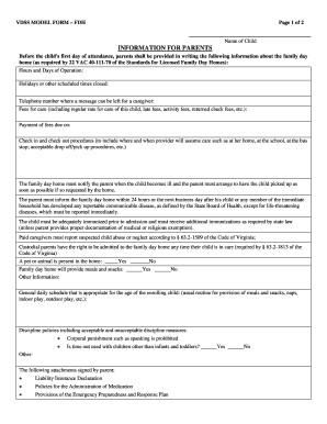 Vdss Model Form Fdh