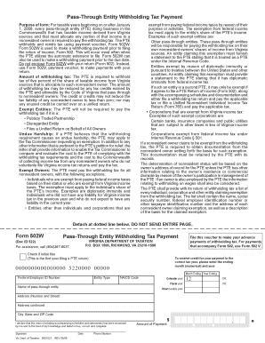 Virginia 502w  Form