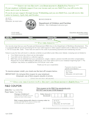 Fillable Wi Child Support Coupon  Form
