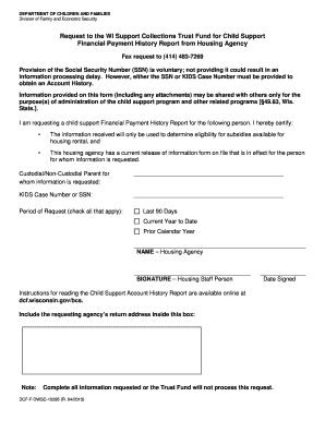 Dcf F Dwsc 15295  Form