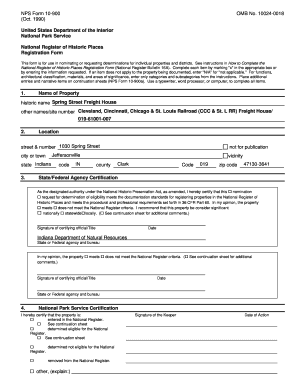 United States Department of the Interior National Park Service National Register of Historic Places Registration Form in