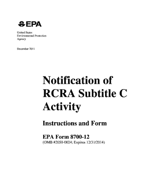Epa Form 8700 12 PDF