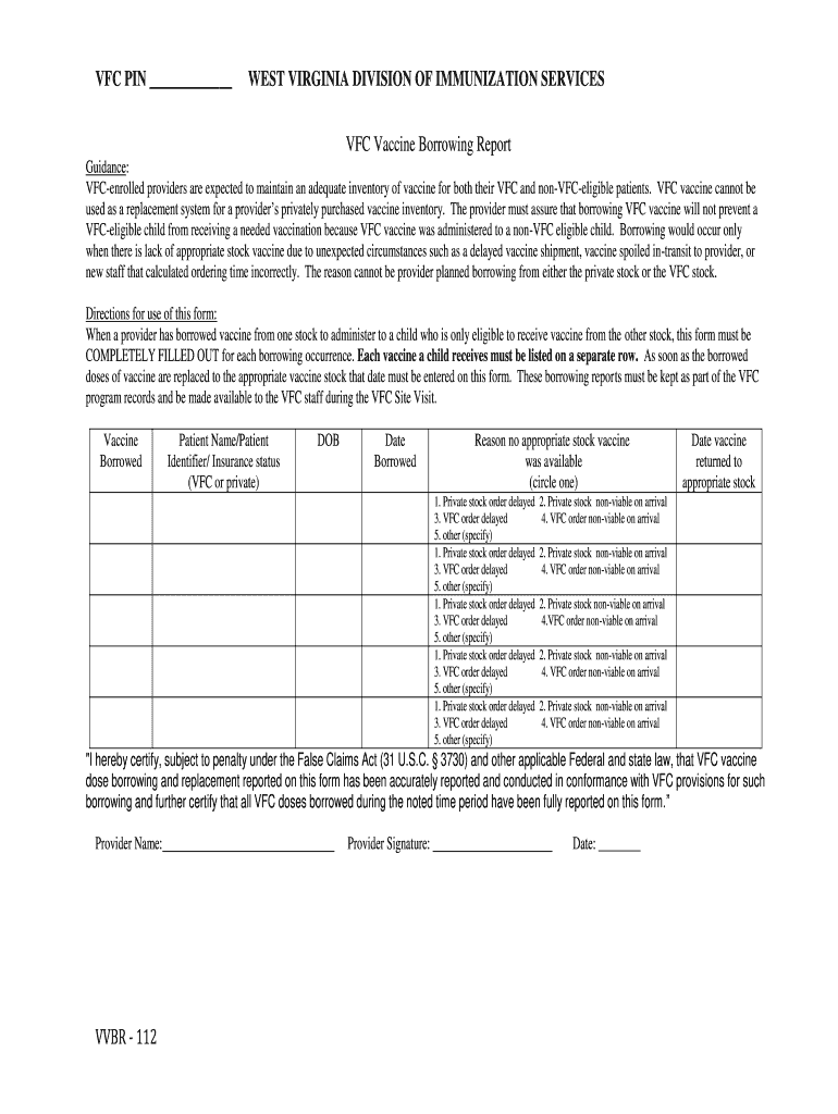 Vvbr 112 Form