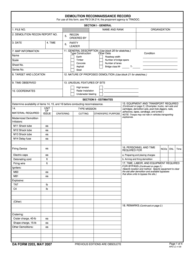 Da from 2203  Form