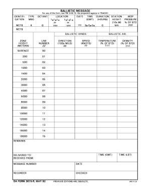 Da Form 3675