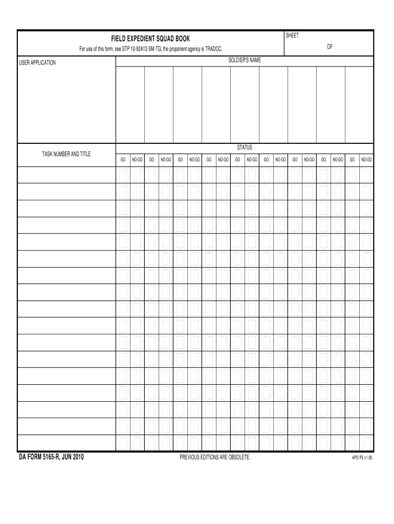  Da Form 5165 R 2010-2024