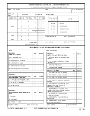 Da Form 7680 R