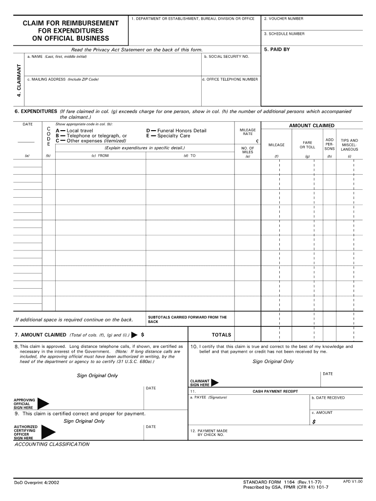 Sf 1164 77  Form