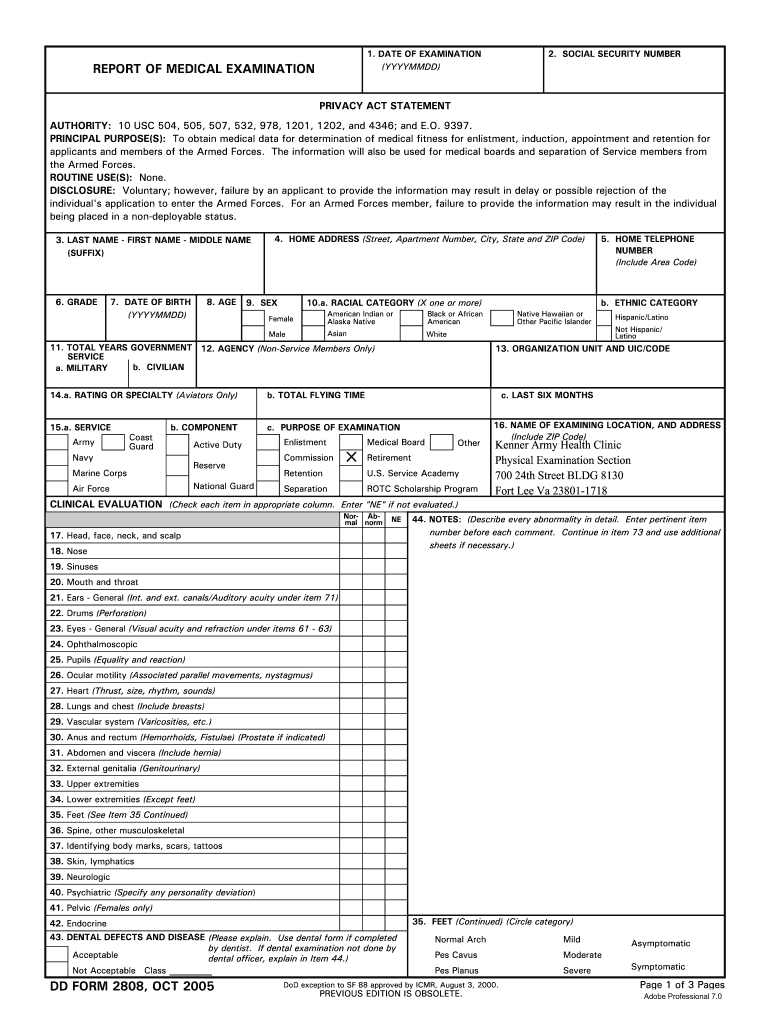 Dd Form 2808 Army