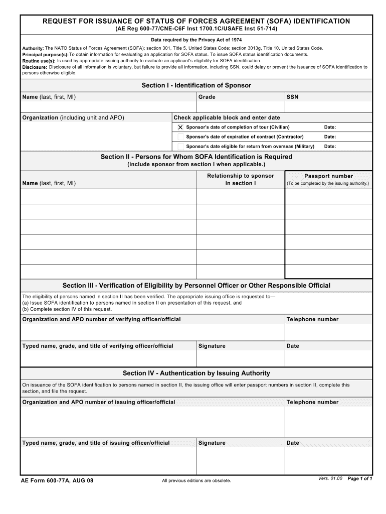 Get and Sign Ae 600 77a 2008-2022 Form