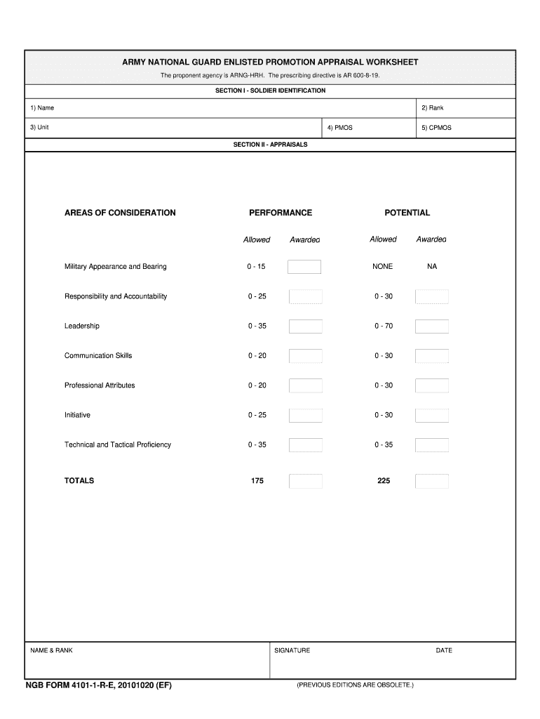  Ngb Form 4101 1 R E Example 2010