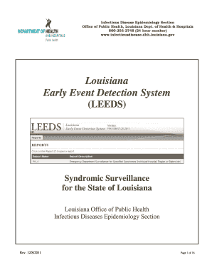 Louisiana Early Event Detection System Form