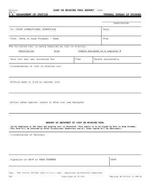 Lost Missing Tool Forms