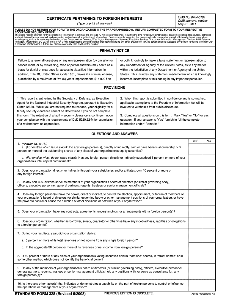 Omb Form 328