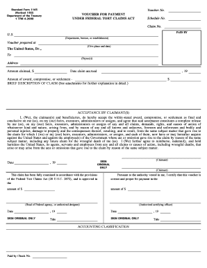 Standard Form 1145 G