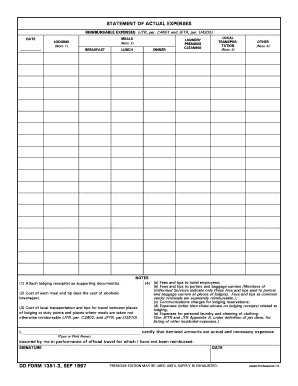 Dd 1351 3  Form