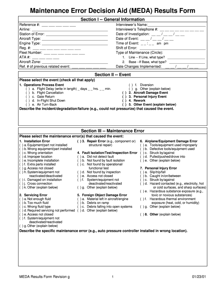  Meda Medical Form 2001-2024