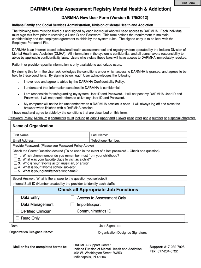 Individual User and Confidentiality Agreement  Form