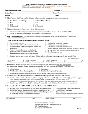 Include This Checklist with Your SMI Materials SchoolCorporation Doe in  Form