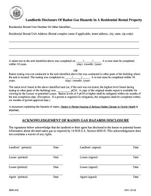 Radon Disclosure Form