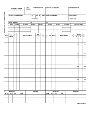 Resource Order Form Nwcg