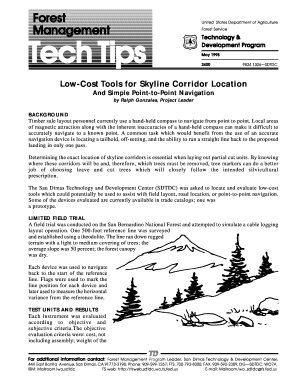 Tech Tips Tech Tips Tech Tips Tech Tips USDA Forest Service Fs Fed  Form