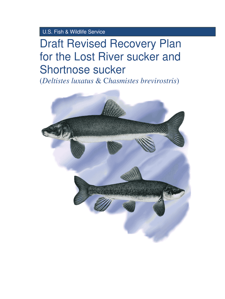 Revised Recovery Plan for the Lost River Sucker and Shortnose Fws  Form