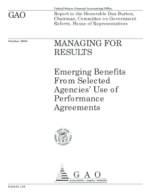 GAO 01 115 Managing for Results Emerging Benefits from Selected Agencies&#039; Use of Performance Agreements Emerging Benefits F