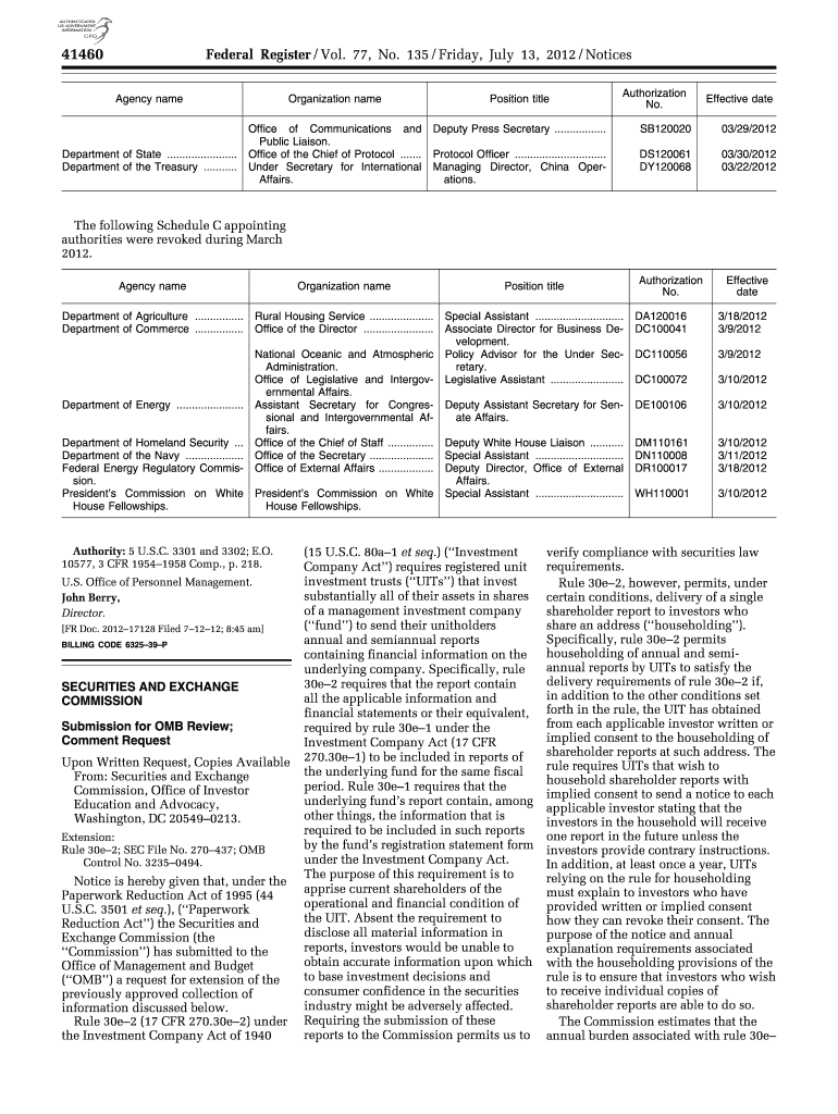 Office of Communications and Gpo  Form