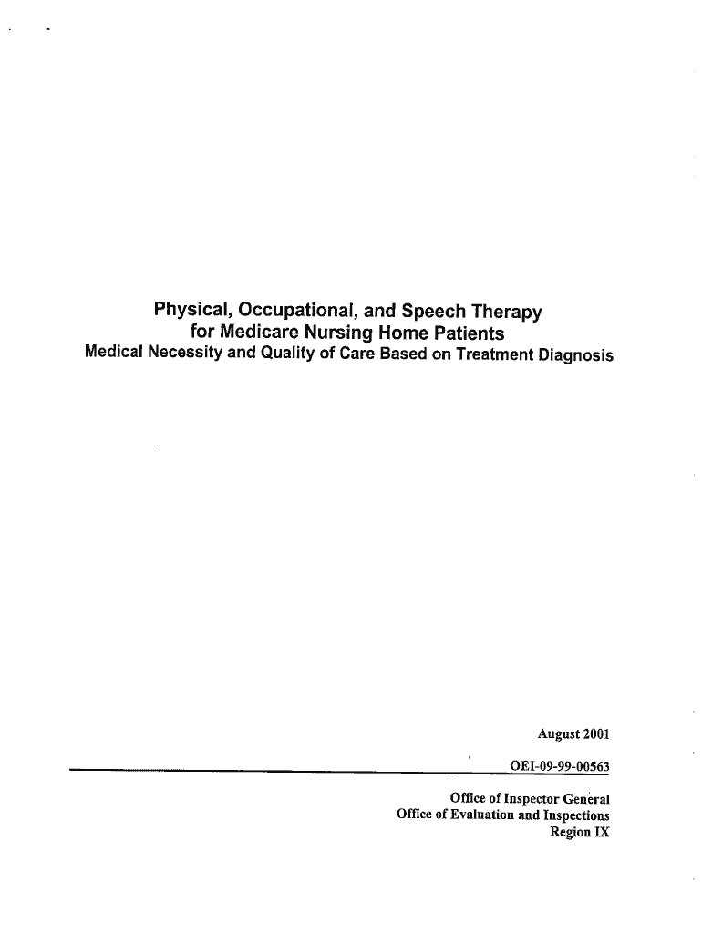 Physical , Occupational , and Speech Therapy  Form
