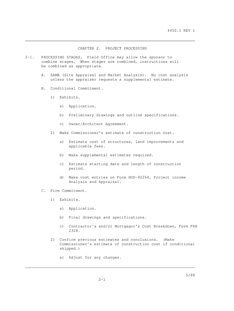 4450 1 REV 1 CHAPTER 2 PROJECT PROCESSING 2 1 PR HUD Hud  Form