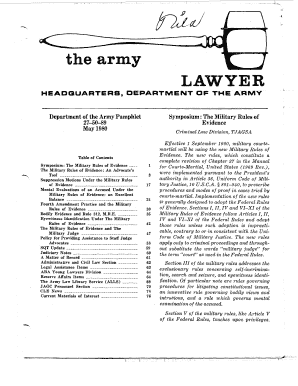 The Army Lawyer May 80 TAL 27 50 89 19800501  Form