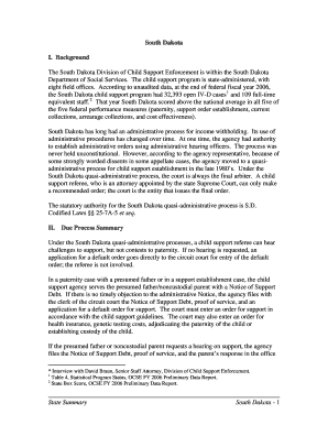 The South Dakota Division of Child Support Enforcement is within the South Dakota  Form